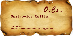 Osztrovics Csilla névjegykártya